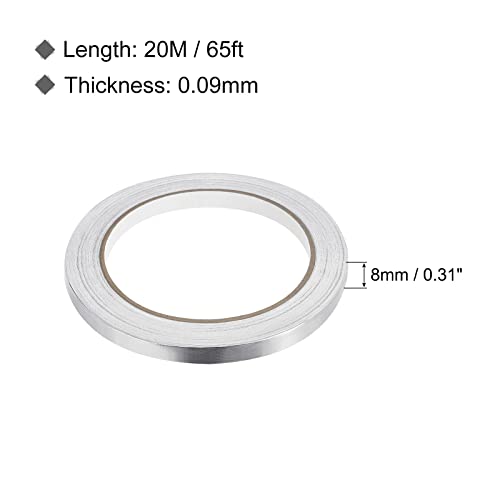 MECCANIXITY Aluminum Foil Tape for Ductwork HVAC - 65ft Pack