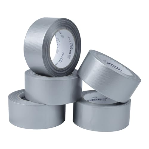 5 Rolls 2in x 30 Yards Silver Duct Tape Heavy Duty Waterproof
