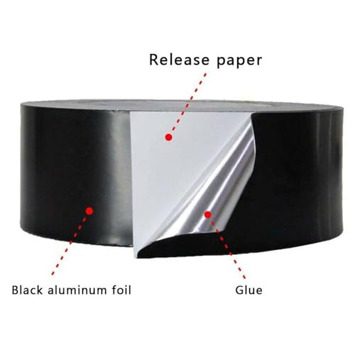 Durable Black Aluminum Foil Tape for HVAC Duct Sealing