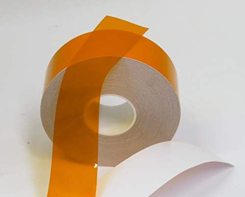 50 ft Orange Transparent Vinyl Tape with Sticky Adhesive