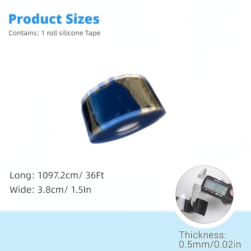 Self-Fusing Silicone Tape Black 15 x 36 - Waterproof Heat-Resistant