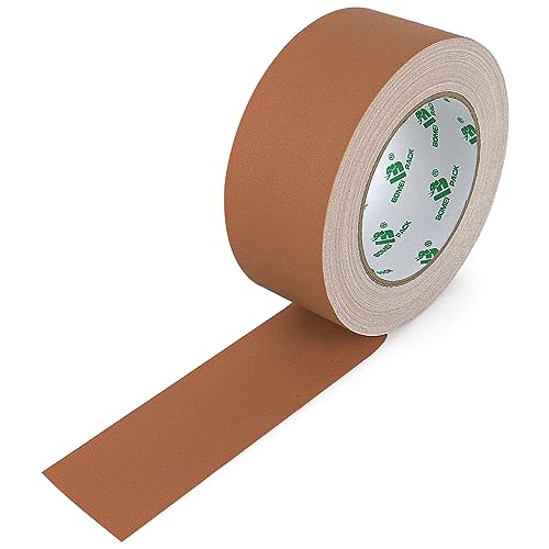 BOMEI PACK Non-Reflective Brown Gaffer Tape Self-Adhesive 2in x 30yds