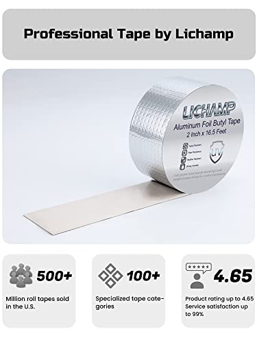 Lichamp Aluminum Butyl Tape Waterproof and Durable forRVs and Outdoors