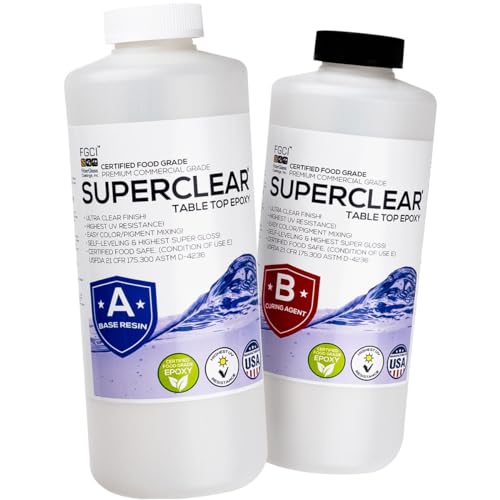 Superclear 64oz Epoxy Resin USA-Made Food Grade Bar Surface Coating