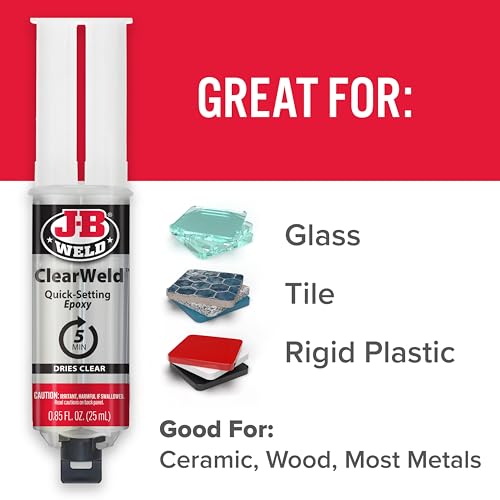 J-B Weld ClearWeld 5-Minute Epoxy 2-Pack