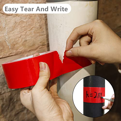 COSIMIXO 5-Pack Red Heavy Duty Duct Tape 2 inches x 30 Yards