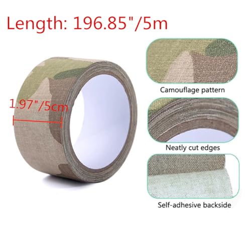Durable Self-Adhesive Protective Camouflage Duct Tape for Outdoor Use