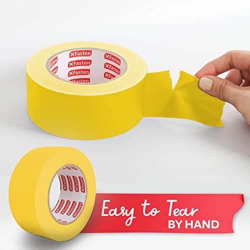 XFasten Yellow Gaffers Tape 2-in Matte Non-Reflective