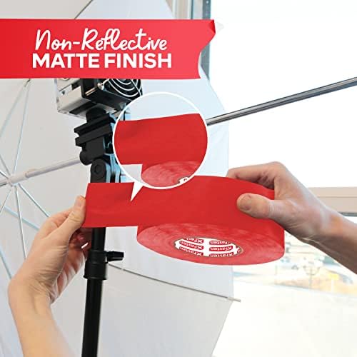 XFasten Red Gaffers Tape - Easy to Use Durable