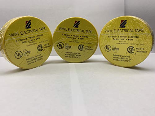 Professional Electrical Tape - Durable Flame Retardant Yellow