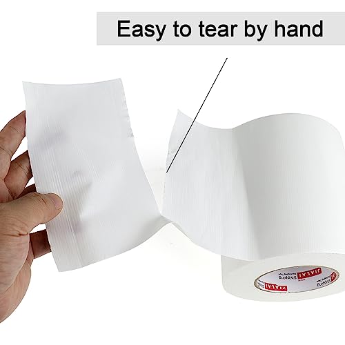 6 Heavy Duty White Duct Tape Waterproof UV Resistant