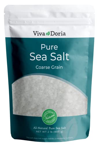 Viva Doria Pure Sea Salt Coarse Grain 2 lb - Perfect Gift