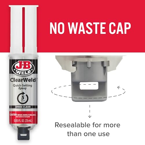 J-B Weld ClearWeld 5-Minute Epoxy 2-Pack
