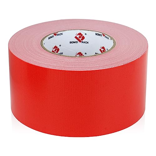 BOMEI PACK 3-Inch Red Duct Tape Industrial-Strength Waterproof and Durable