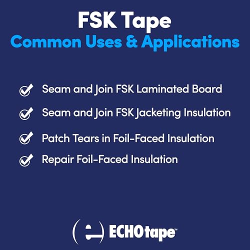 AGGRESSIVE ADHESIVE FSK Insulation Tape Flame-Resistant Adhesive for Industrial Use