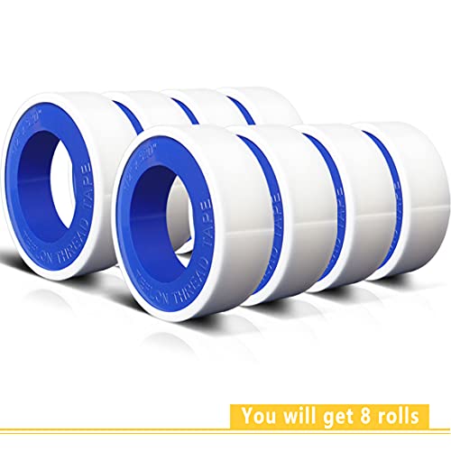 VOTMELL8 Rolls Teflon Tape 12 Inch x 520 Inches White
