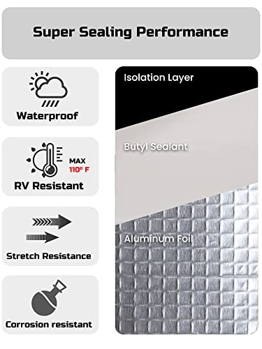 Lichamp Aluminum Butyl Tape Waterproof and Durable forRVs and Outdoors
