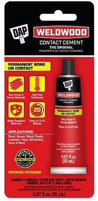 DAP Weldwood Contact Cement Tan 067oz - Durable Strong Wick for Welding Binding