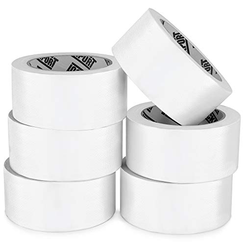 Exact White Duct Tape Roll Multi-Pack dQ 6 Piece with 20 Yards