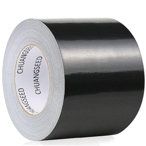 CHUANGSEED Black Duct Tape 3 x 55 Yards 164 ft Waterproof No Residue