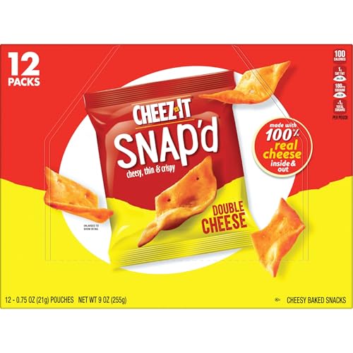 Double Cheese Snapd Cheese Cracker Chips Perfect for Snacking 9oz Box