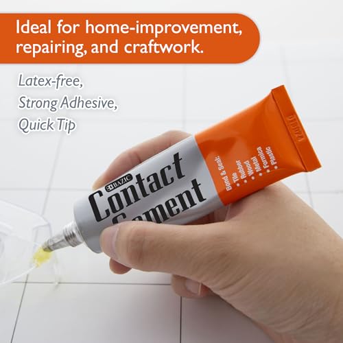 Strong adhesive bonds Tile Wood More - BAZIC Contact Cement 2-Pack