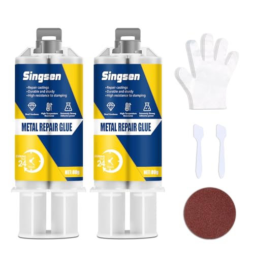 SingsenFast Drying Heavy Duty Metal Epoxy Repair Glue 2 Pack 564oz