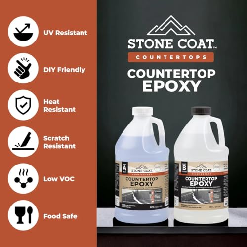 Stone Coat Countertops Epoxy Resin Kit for Kitchens Counters More