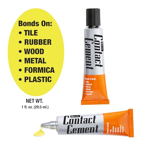 Strong adhesive bonds Tile Wood More - BAZIC Contact Cement 2-Pack