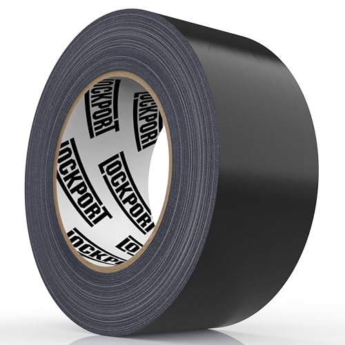 Lockport 2in x 60yd Black Duct Tape Heavy Duty Waterproof No Residue