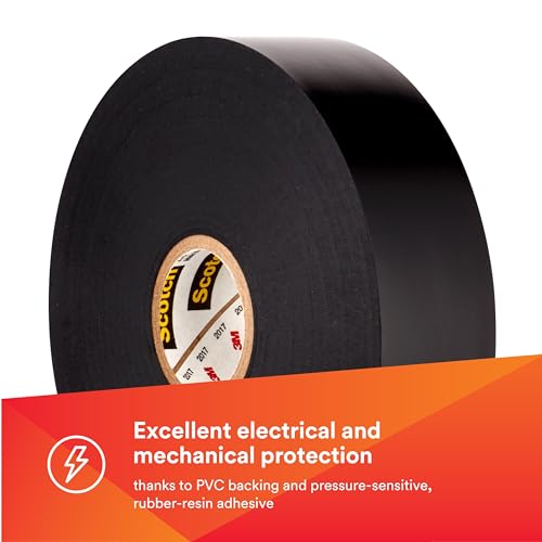3M Scotch Vinyl Electrical Tape - Premium Heavy Duty Fire retardant and UV protected