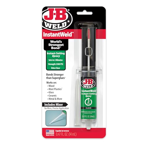 J-B Weld InstantWeld - Quick Set Clear Metal-Enhanced Epox