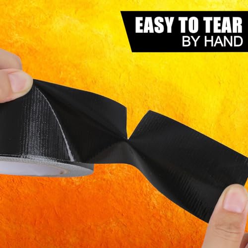 5-Pack Duct Tape Heavy Duty 2inx30yd No Residue Weatherproof Black