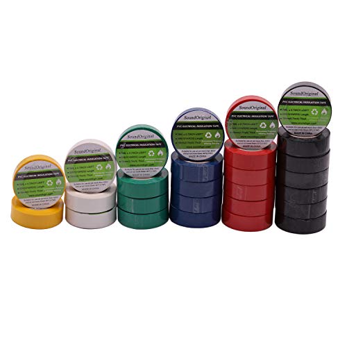 6Pack Multicolor 07-Inch Electrical Tape