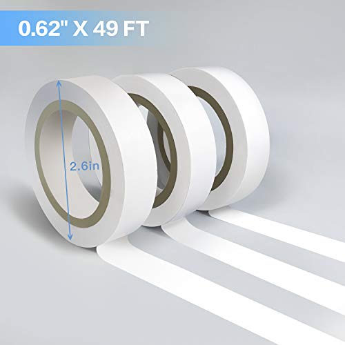 3-Piece Premium White Electrical Tape