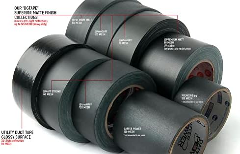 DGTAPE 2in X 60ya - Black UltraMATT Gaffer Tape