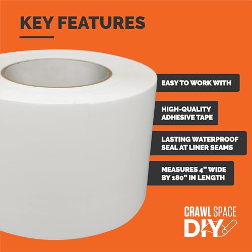CrawlSpace-DIY Vapor Barrier Tape 4 x 180 PE 12mm