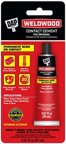 DAP Weldwood Contact Cement Tan 067oz - Durable Strong Wick for Welding Binding