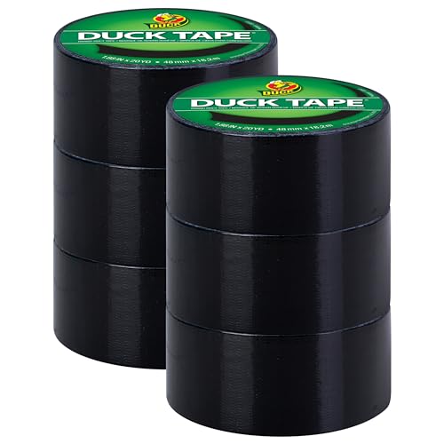 Duck Brand Heavy Duty Duct Tape 6 Roll Black