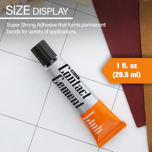 Strong adhesive bonds Tile Wood More - BAZIC Contact Cement 2-Pack