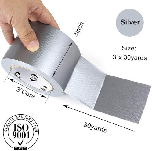 DOAY Silver Duct Tape 3 Inches x 30 Yards