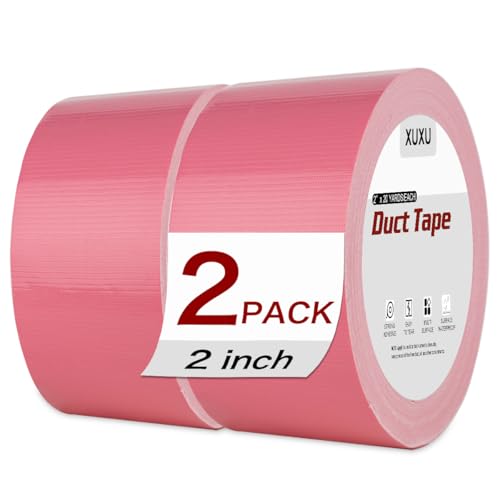 2-Pack Duct Tape Heavy Duty Waterproof Pink
