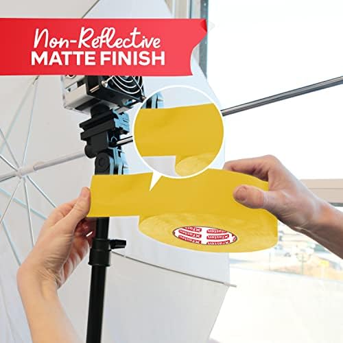 XFasten Yellow Gaffers Tape 2-in Matte Non-Reflective