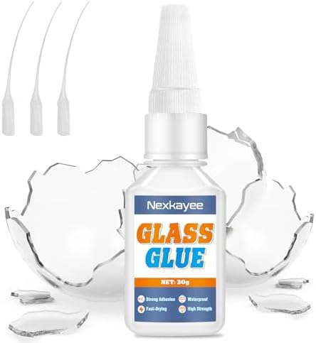 Nexkayee Glass Glue - Super Strong Adhesive for Glass Acrylic and More