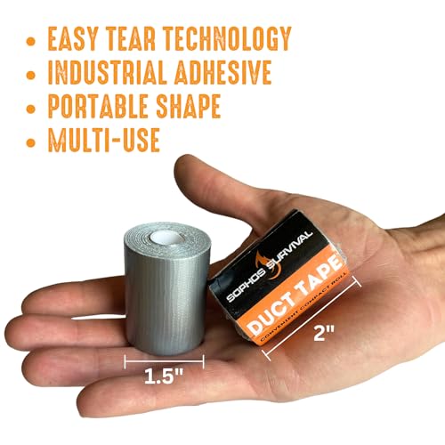 Compact Duct Tape 2x16ft Silver