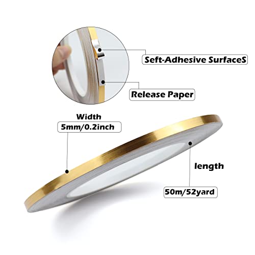 Gold Duct Tape for Wall Detailing and Creative Projects 1