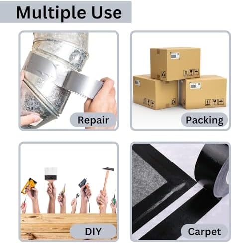 DOAY Silver Duct Tape 3 Inches x 30 Yards