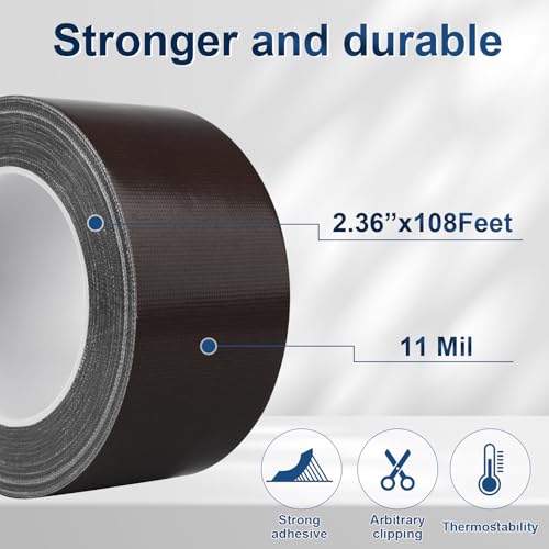 Harciety Dark Brown Duct Tape 236 Inch x 36 Yard Heavy Duty Waterproof
