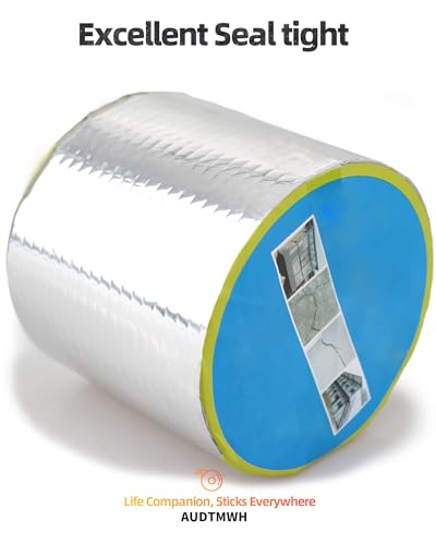 Waterproof Aluminum Butyl Rubber Foil Tape 164ft x 2in