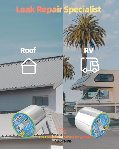 Waterproof Aluminum Butyl Rubber Foil Tape 164ft x 2in